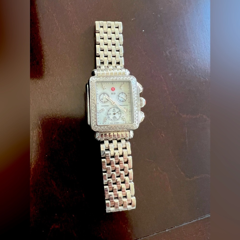 Deco diamond crusted Michelle watch